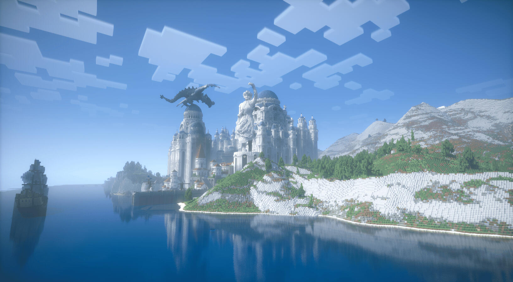 A majestic citadel build with towering walls