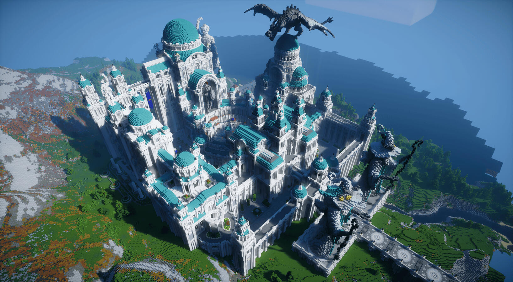 A majestic citadel build with towering walls