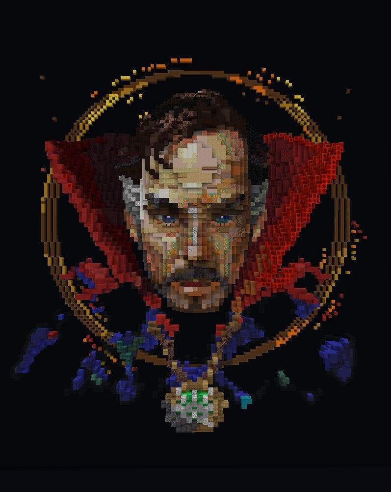 Doctor Strange build features his cloak and a glowing portal